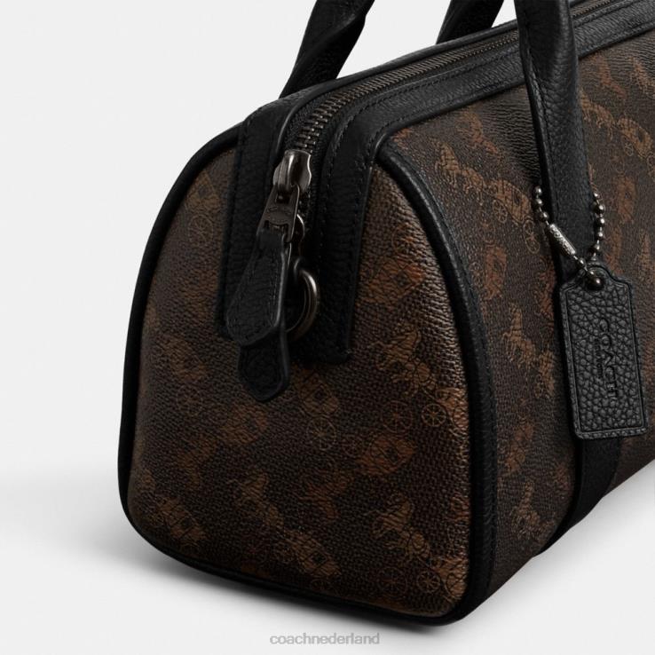Coach Heren gotham duffle 24 met paard en koetsprint truffel/zwart 02264658