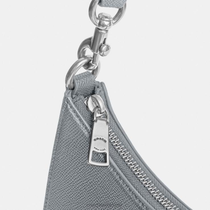 Coach Heren hobo-crossbody met kenmerkend canvas grijs blauw 02264666