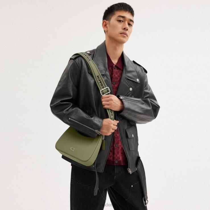 Coach Heren hobo-crossbody met kenmerkend canvas mos 02264646