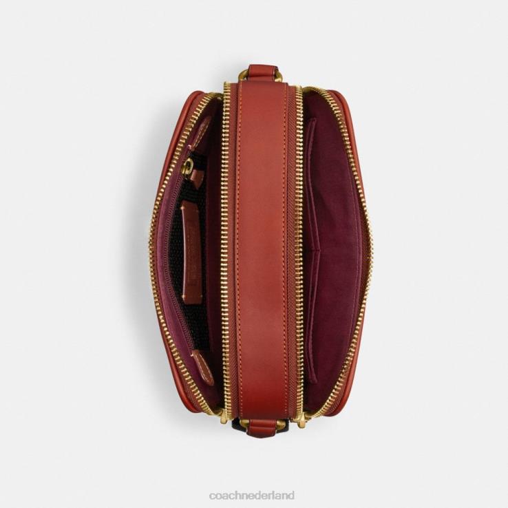 Coach Heren kosmische coach charter crossbody 24 in kenmerkend canvas met patches bruin/roest multi 02264652