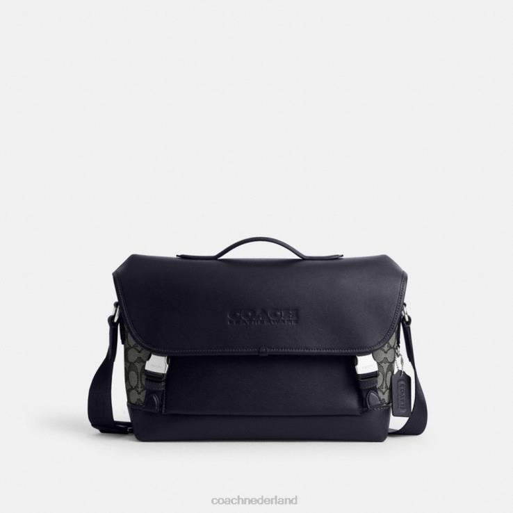 Coach Heren league fietstas van kenmerkend jacquard middernacht marine 02264665