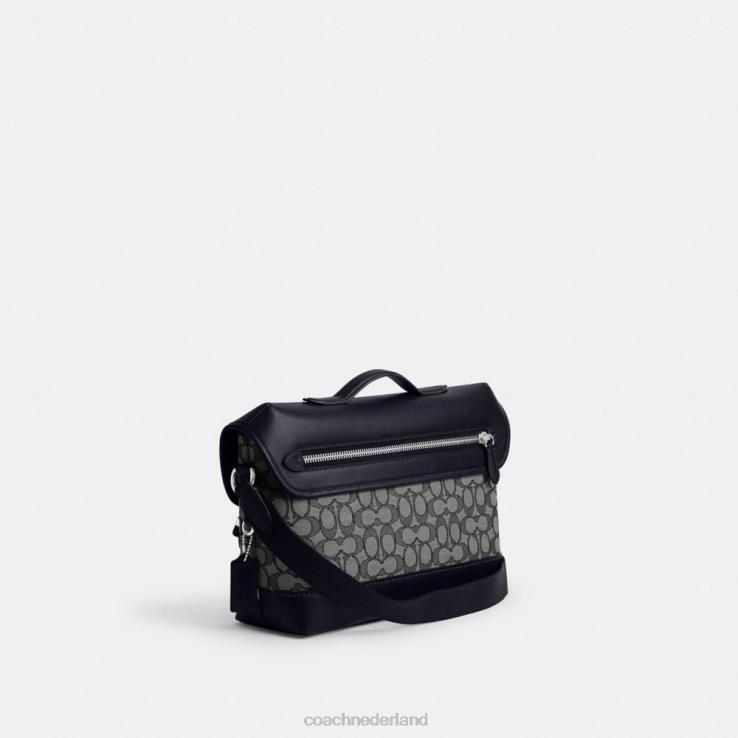 Coach Heren league fietstas van kenmerkend jacquard middernacht marine 02264665