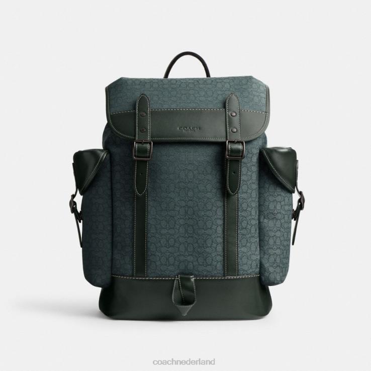 Coach Heren Trekhaakrugzak van micro-signatuurjacquard Amazone groen 02264682