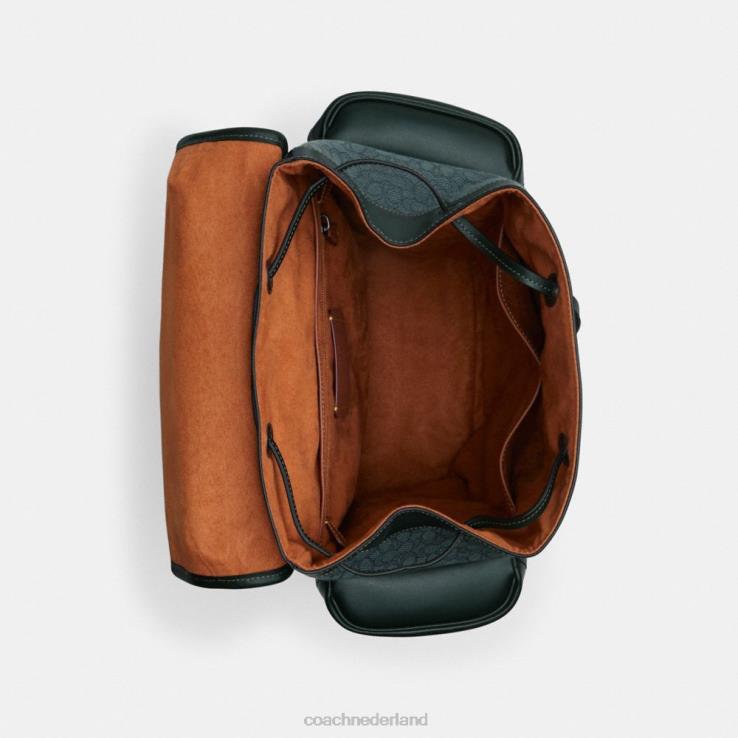 Coach Heren Trekhaakrugzak van micro-signatuurjacquard Amazone groen 02264682
