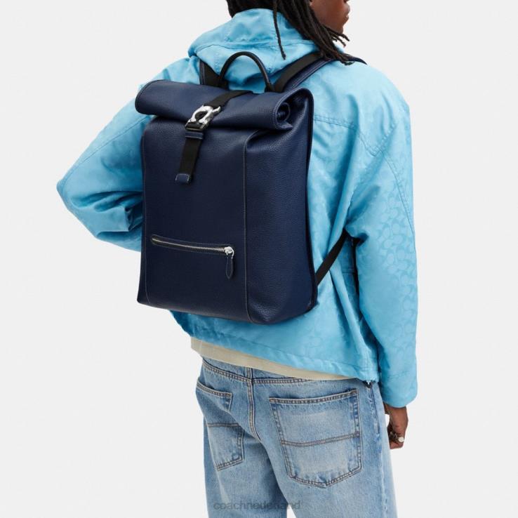 Coach Heren beck roll-top rugzak Diepblauw 02264687