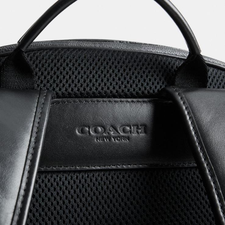 Coach Heren charterrugzak van kenmerkend canvas houtskool 02264676