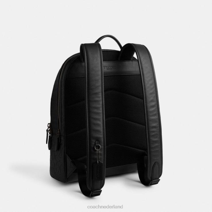 Coach Heren charterrugzak van kenmerkend leer zwart 02264677