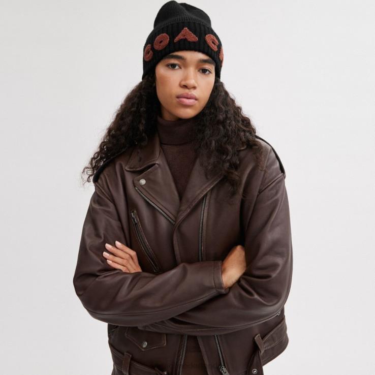 Coach vrouwen Boxed muts zwart 02264561