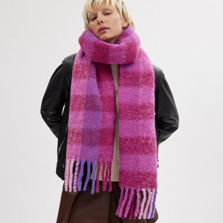 Coach vrouwen geruite oversized uitlaat paars 02264570