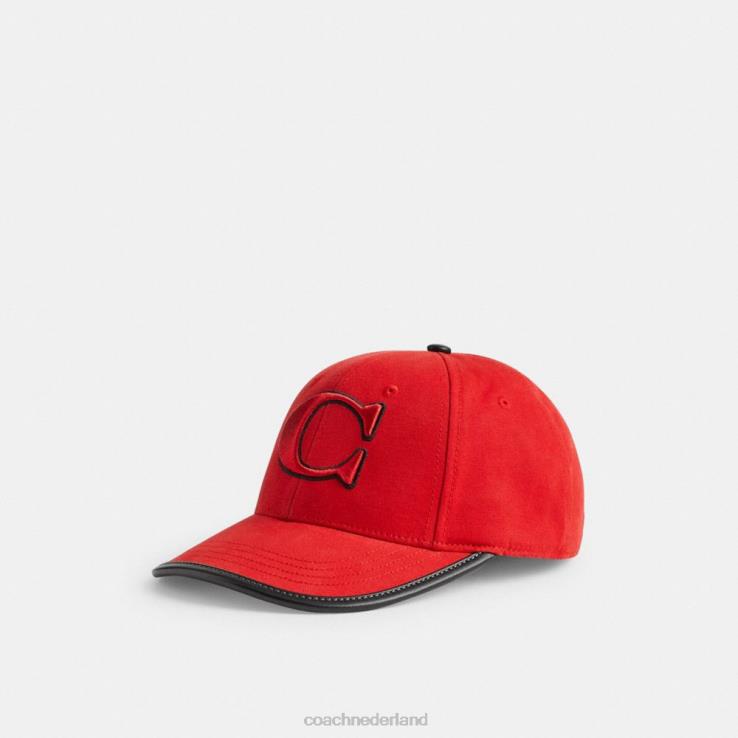 Coach vrouwen honkbal hoed sportief rood 02264544