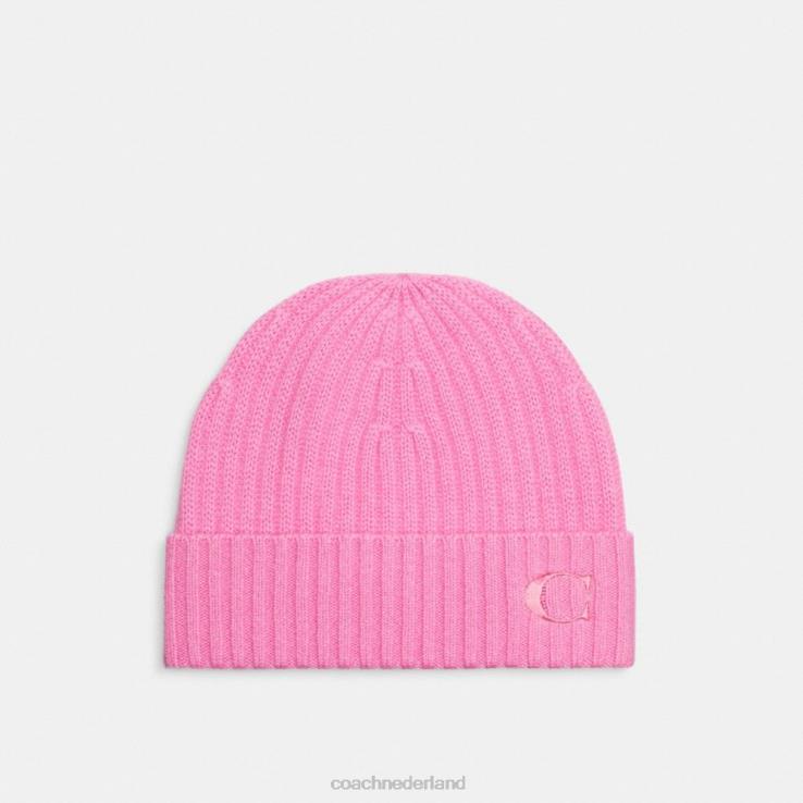 Coach vrouwen kasjmier muts lak roze 02264568