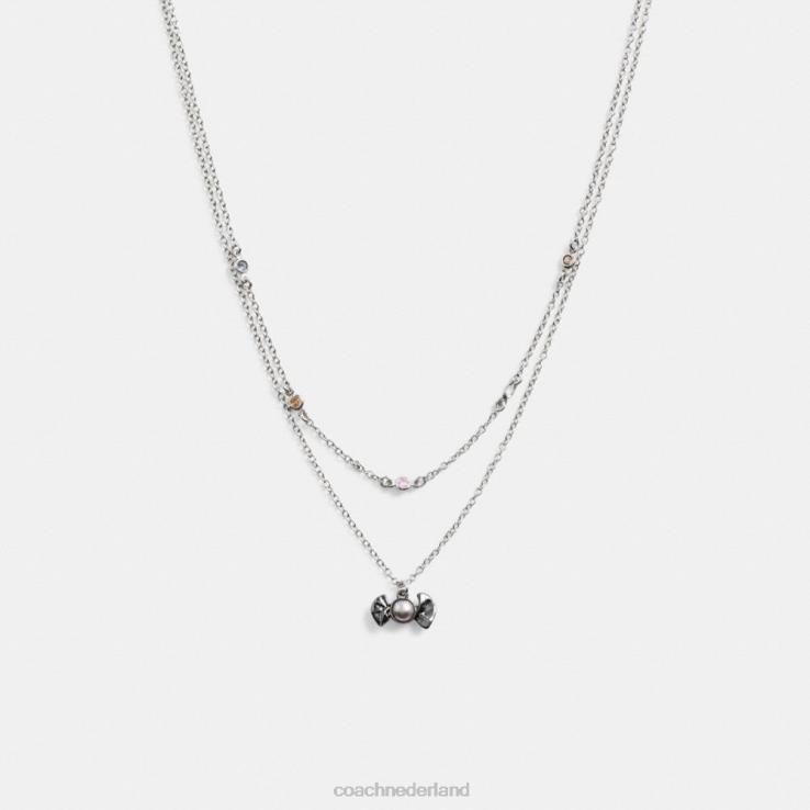 Coach vrouwen snoep gelaagde ketting hematiet multi 02264537