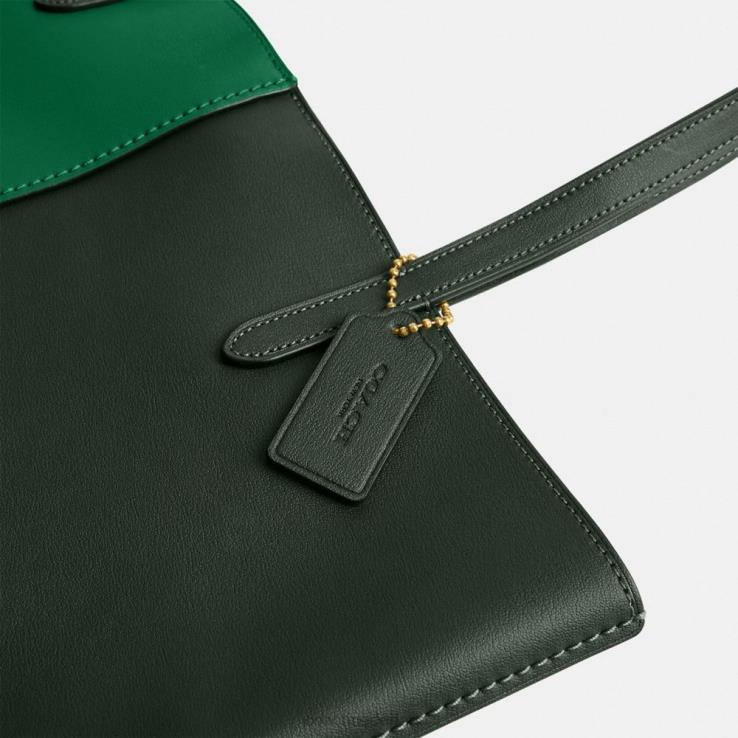 Coach vrouwen nomadentas in kleurblok b4/groen multi 02264301