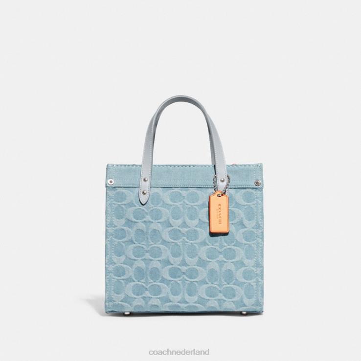 Coach vrouwen veldtas 22 van kenmerkend denim lh/lichtblauw 02264302