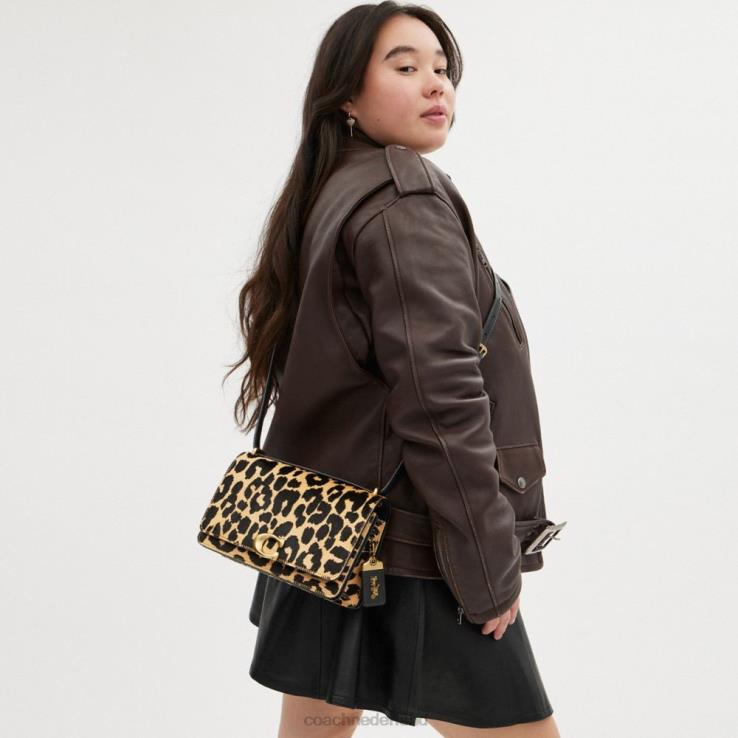 Coach vrouwen bandieten schoudertas met luipaardprint b4/luipaard 022642