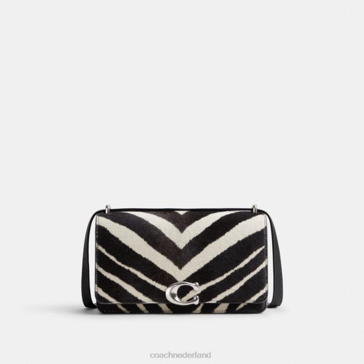 Coach vrouwen bandieten schoudertas met zebraprint links/zebra 022641