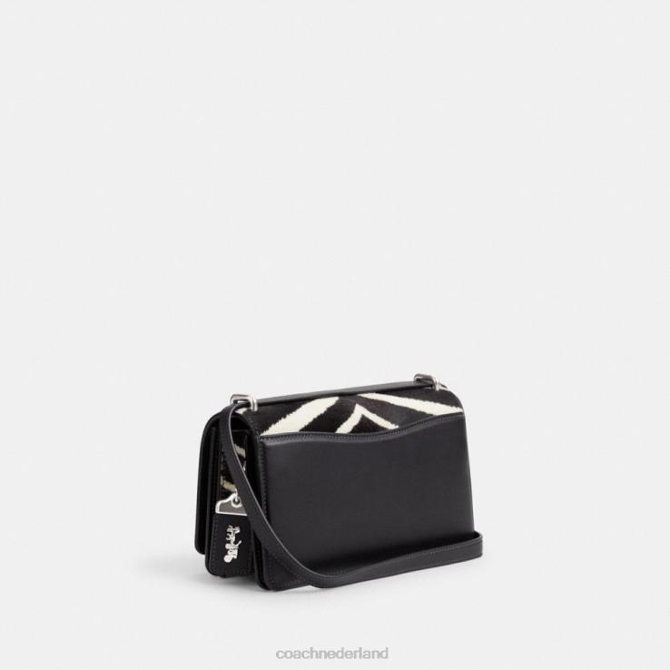 Coach vrouwen bandieten schoudertas met zebraprint links/zebra 022641