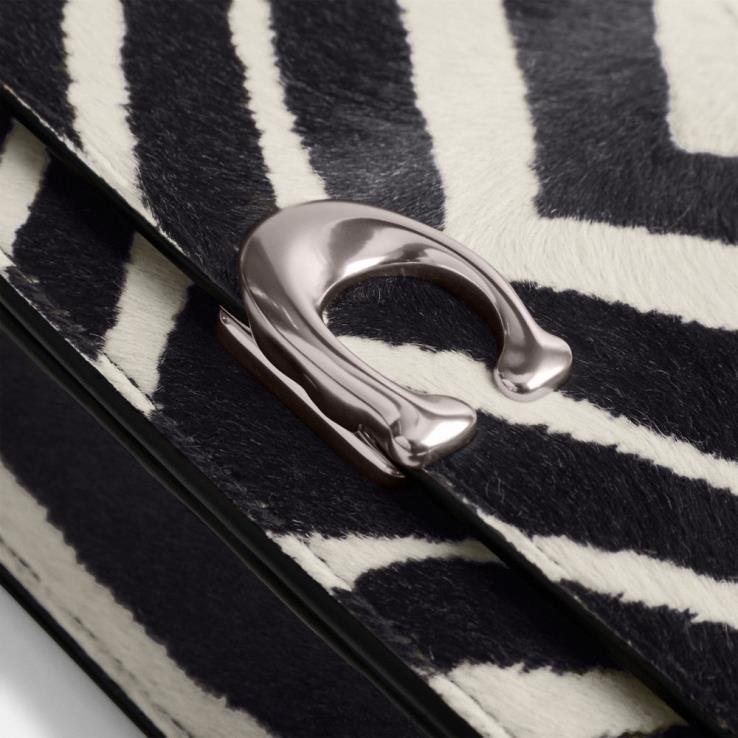 Coach vrouwen bandieten schoudertas met zebraprint links/zebra 022641