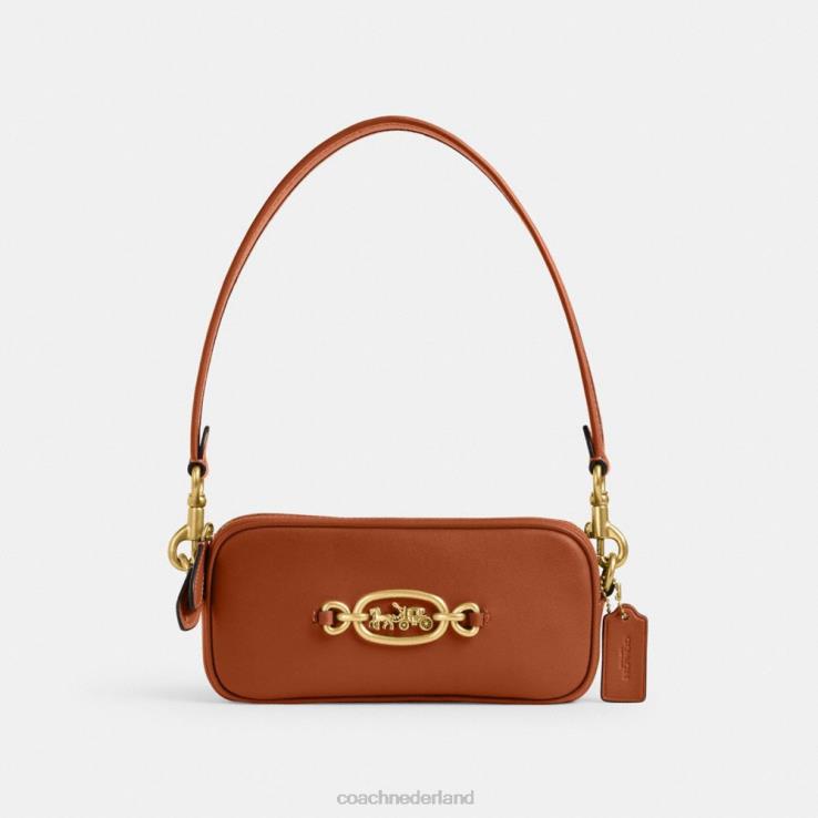 Coach vrouwen avery schoudertas b4/gepolijst amber 02264217