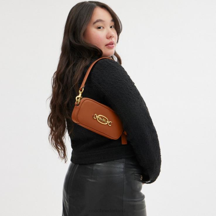 Coach vrouwen avery schoudertas b4/gepolijst amber 02264217