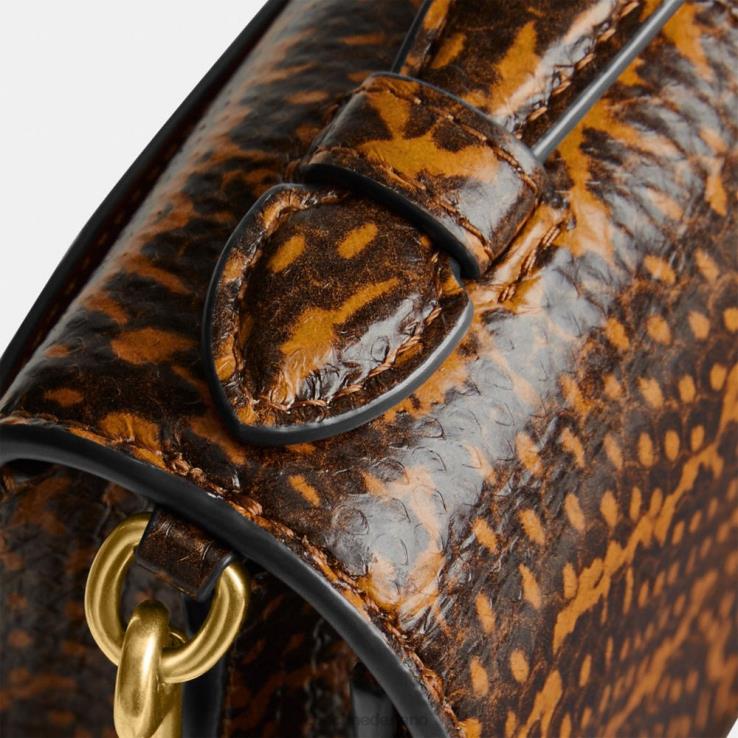 Coach vrouwen bea crossbodytas van slangenleer b4/mosterd 02264228