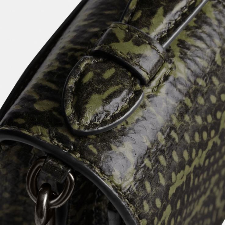 Coach vrouwen bea crossbodytas van slangenleer v5/legergroen 02264222