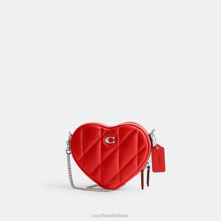 Coach vrouwen hart crossbody 14 met kussenquilt lh/sportrood 02264202