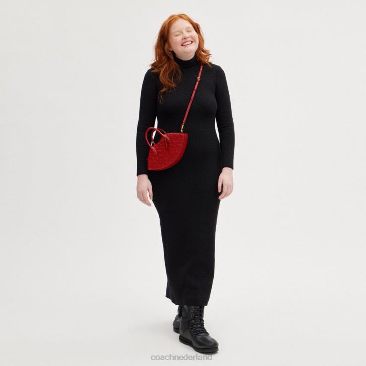 Coach vrouwen lippentasje van kenmerkend leer b4/rood 02264239
