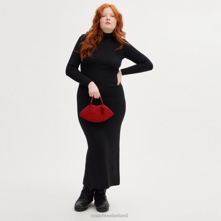 Coach vrouwen lippentasje van kenmerkend leer b4/rood 02264239