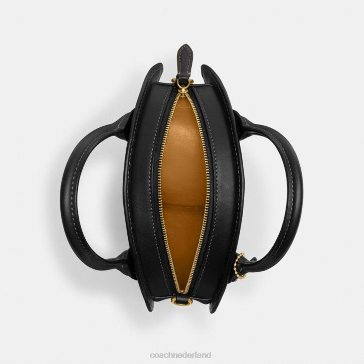 Coach vrouwen maantas van regeneratief leer b4/zwart 02264237