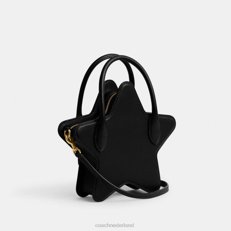 Coach vrouwen sterrentas van regeneratief leer b4/zwart 02264208