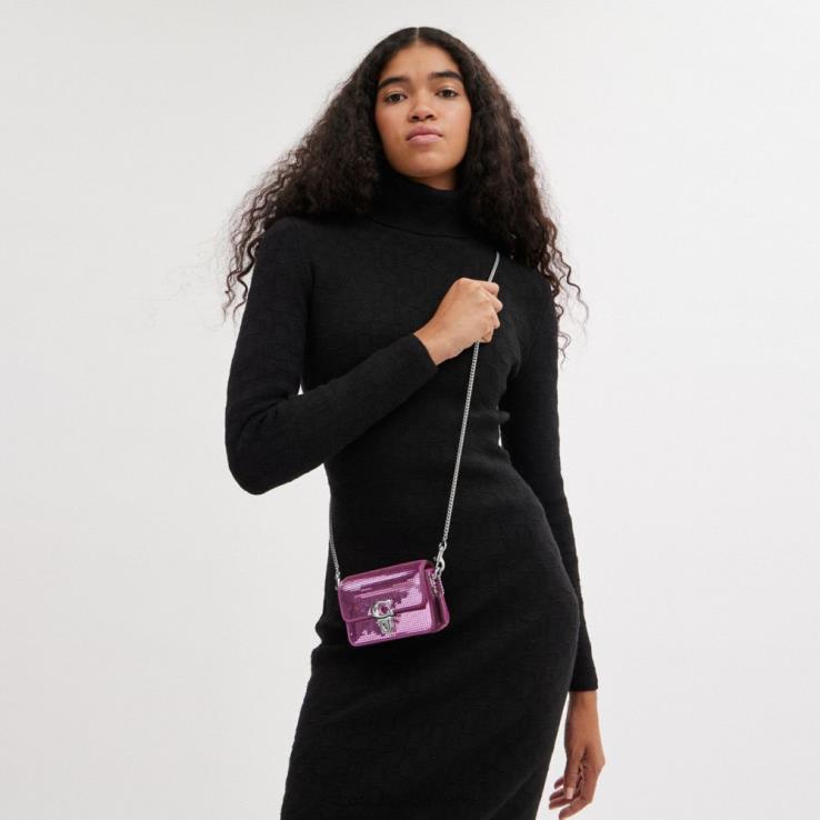 Coach vrouwen studio 12 met pailletten lh/donker magenta 02264225