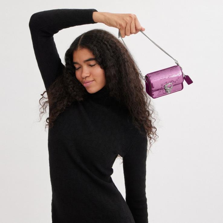 Coach vrouwen studio 12 met pailletten lh/donker magenta 02264225