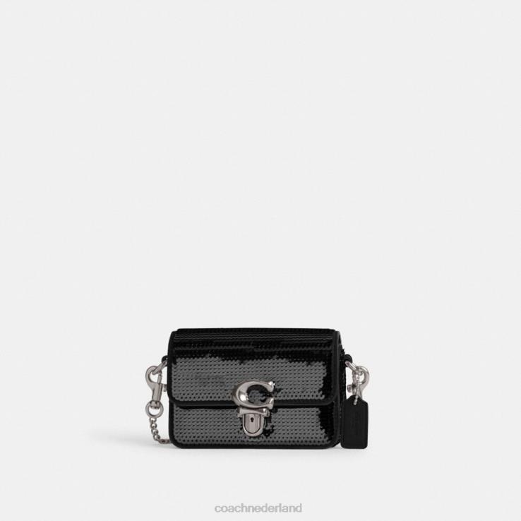 Coach vrouwen studio 12 met pailletten links/zwart 02264223