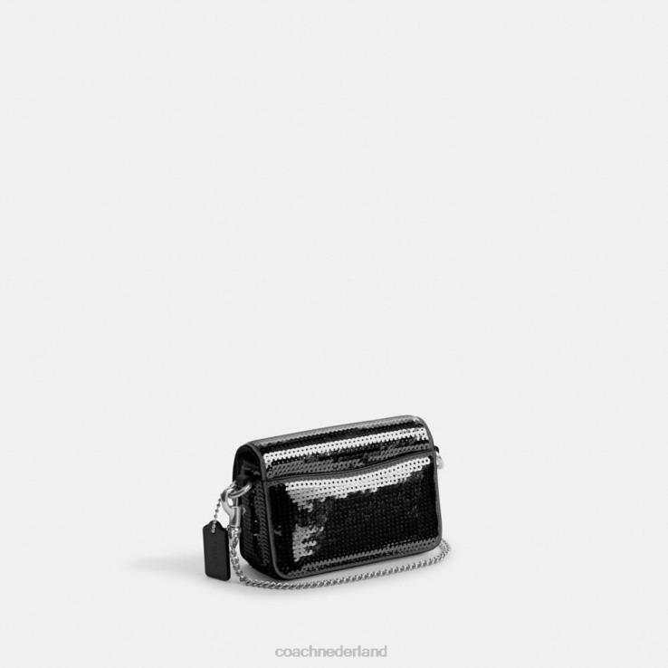 Coach vrouwen studio 12 met pailletten links/zwart 02264223