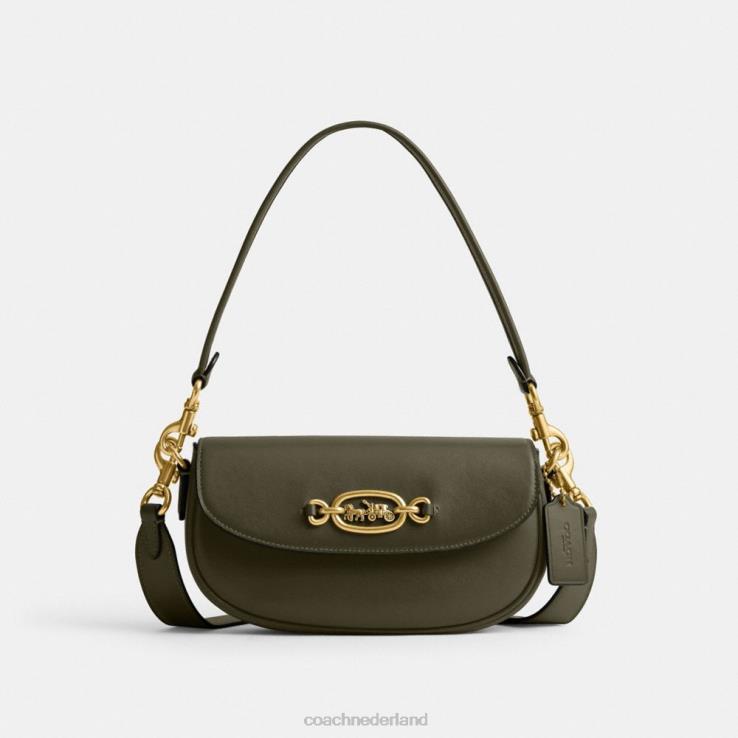 Coach vrouwen harley schoudertas 23 b4/legergroen 0226427