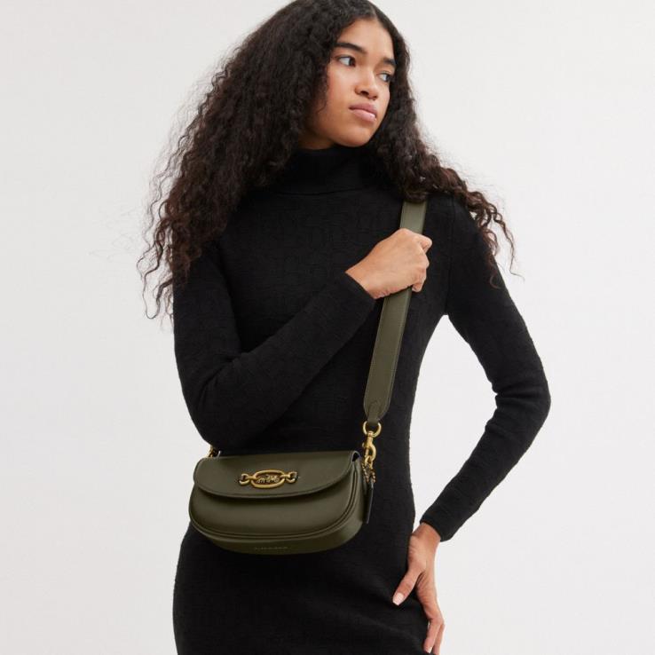 Coach vrouwen harley schoudertas 23 b4/legergroen 0226427