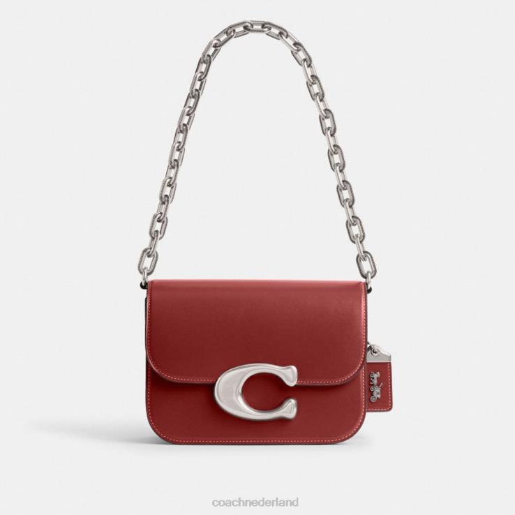 Coach vrouwen idool tas links/emaille rood 0226451