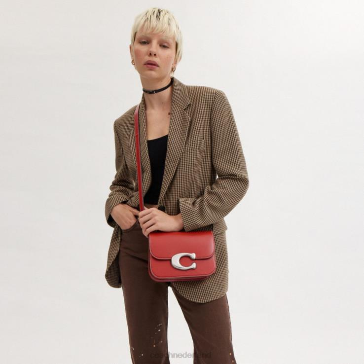 Coach vrouwen idool tas links/emaille rood 0226451