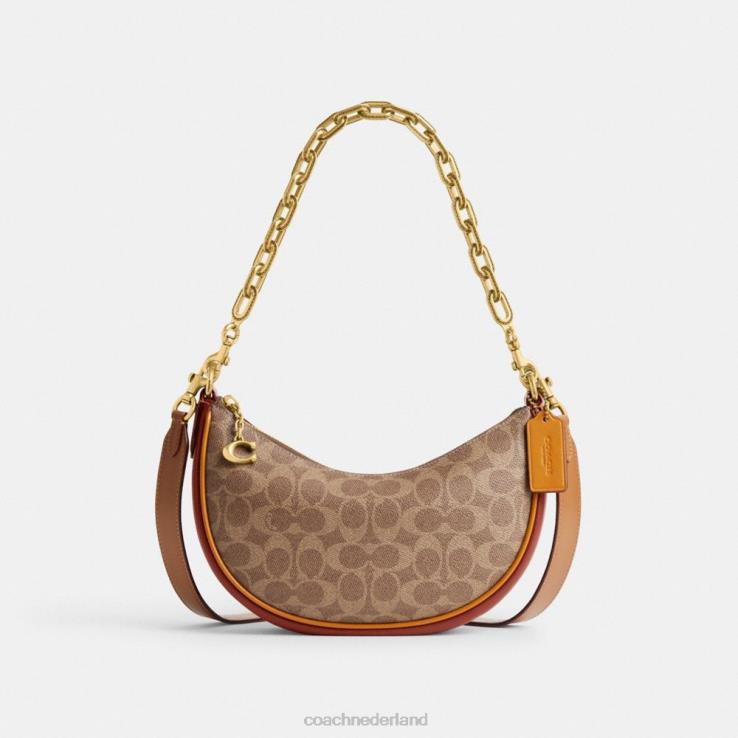 Coach vrouwen Mira-schoudertas van kenmerkend canvas b4/bruin roest 0226454