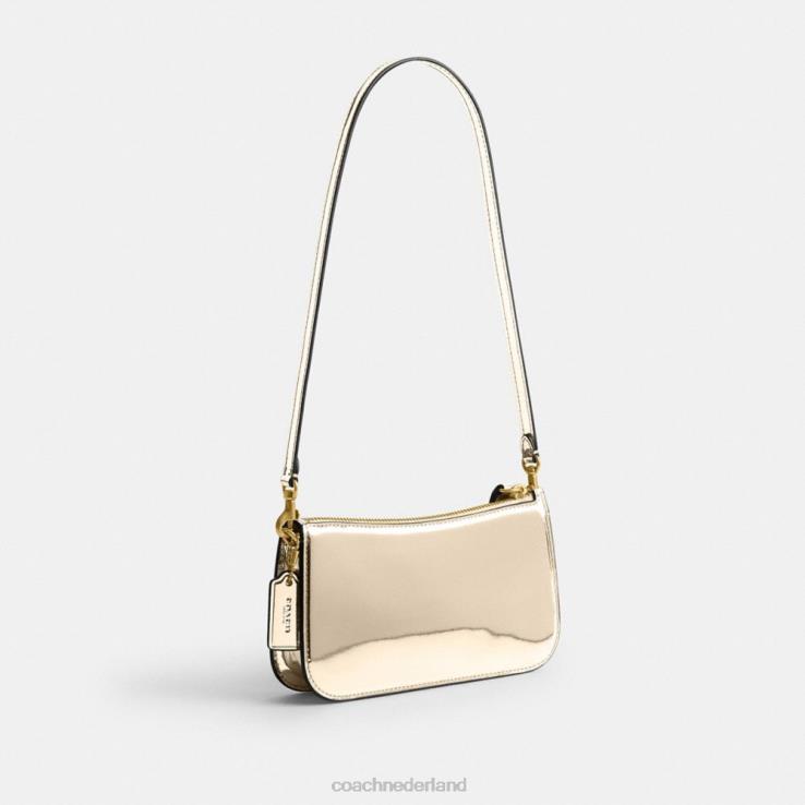 Coach vrouwen Penn schoudertas in zilver metallic b4/goud 0226468