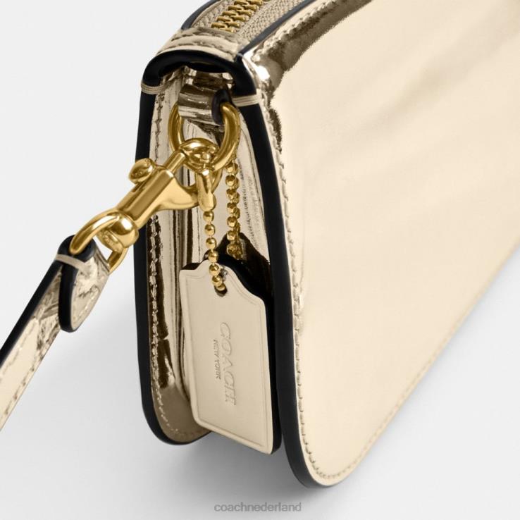 Coach vrouwen Penn schoudertas in zilver metallic b4/goud 0226468
