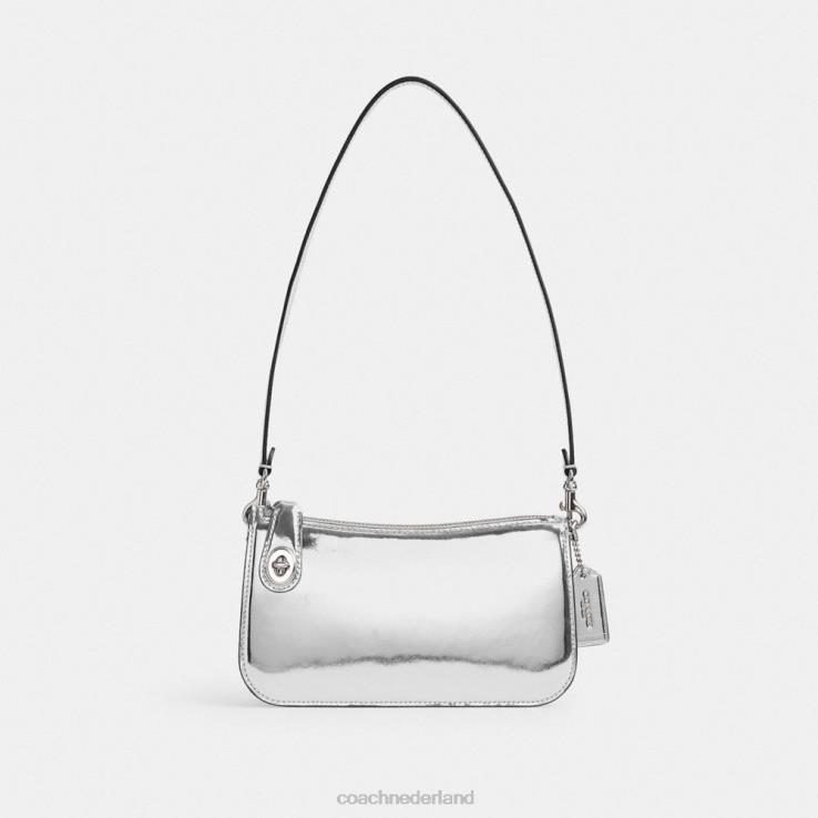 Coach vrouwen Penn schoudertas in zilver metallic lh/zilver 0226472