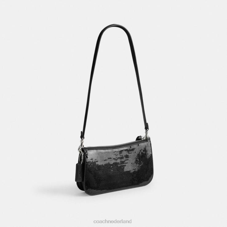 Coach vrouwen Penn schoudertas met pailletten links/zwart 0226470