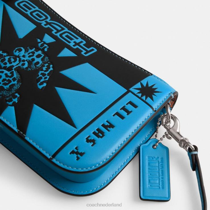 Coach vrouwen de lil nas x drop penn schoudertas lh/lh/bunny flyer montero blauw 0226464