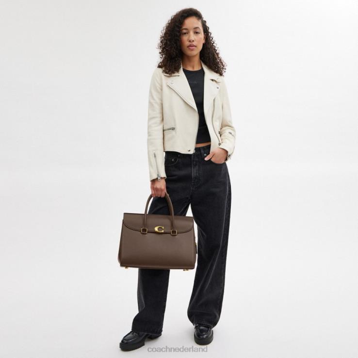 Coach vrouwen bezemdraagtas 36 b4/donkere steen 02264178