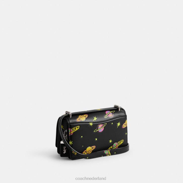 Coach vrouwen kosmische coach bandit crossbody met planeetprint lh/zwart multi 02264187