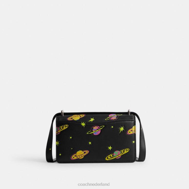 Coach vrouwen kosmische coach bandit crossbody met planeetprint lh/zwart multi 02264187