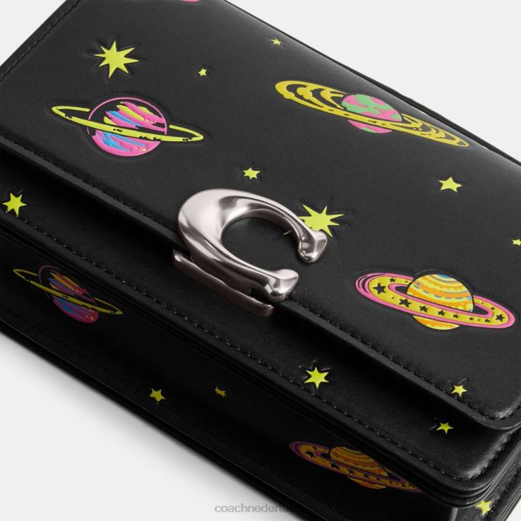 Coach vrouwen kosmische coach bandit crossbody met planeetprint lh/zwart multi 02264187