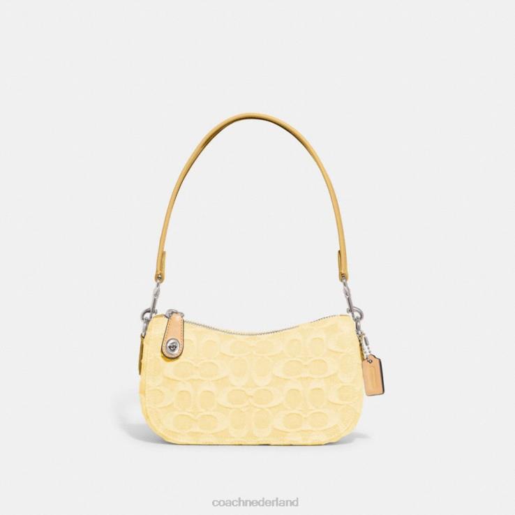 Coach vrouwen swinger 20 van kenmerkend denim lh/lichtgeel 02264200